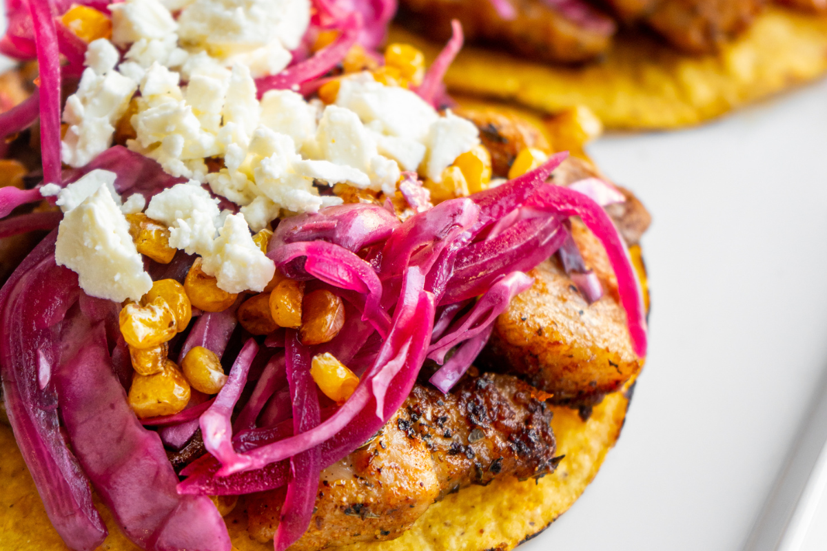 Cajun Pork Belly Tostadas